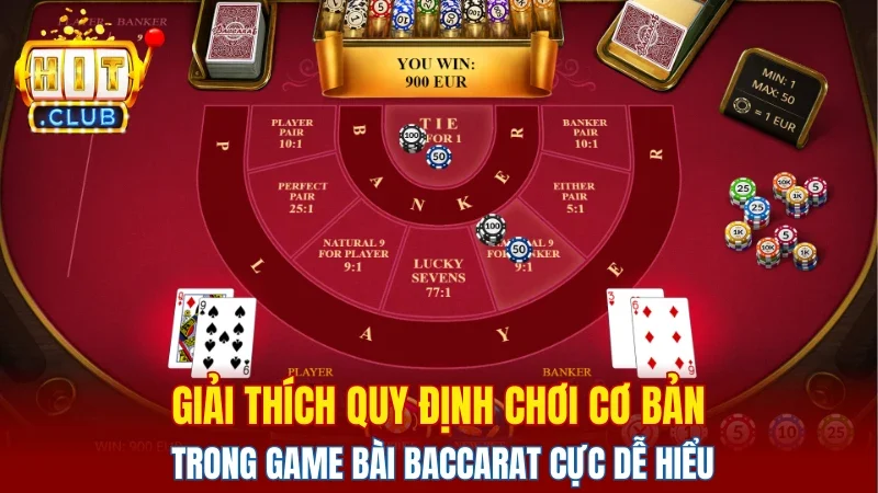 Giải thích quy định chơi cơ bản trong game bài Baccarat cực dễ hiểu